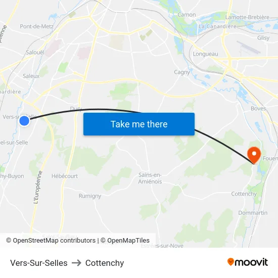 Vers-Sur-Selles to Cottenchy map