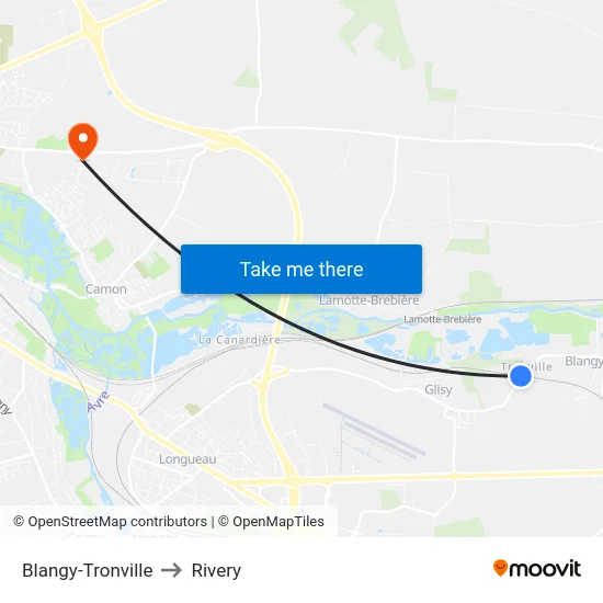 Blangy-Tronville to Rivery map