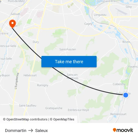 Dommartin to Saleux map
