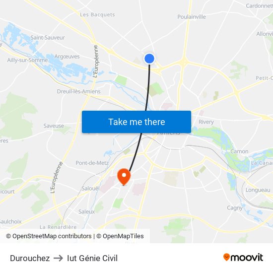 Durouchez to Iut Génie Civil map