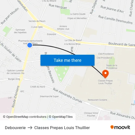 Debouverie to Classes Prepas Louis Thuillier map