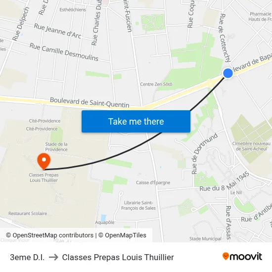 3eme D.I. to Classes Prepas Louis Thuillier map