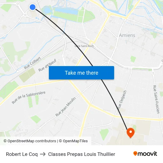 Robert Le Coq to Classes Prepas Louis Thuillier map