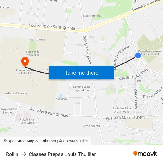 Rollin to Classes Prepas Louis Thuillier map