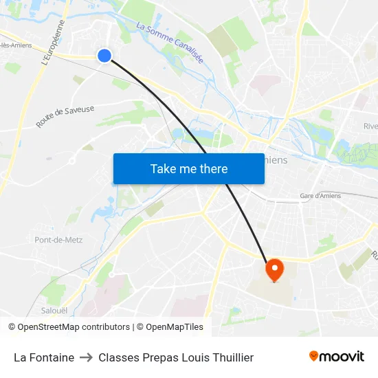La Fontaine to Classes Prepas Louis Thuillier map
