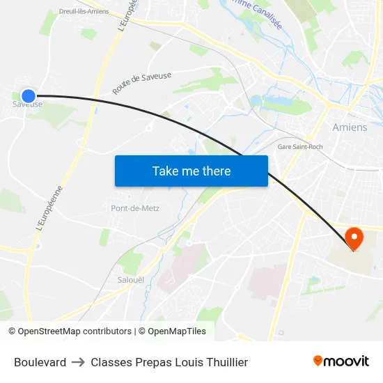 Boulevard to Classes Prepas Louis Thuillier map