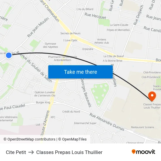 Cite Petit to Classes Prepas Louis Thuillier map