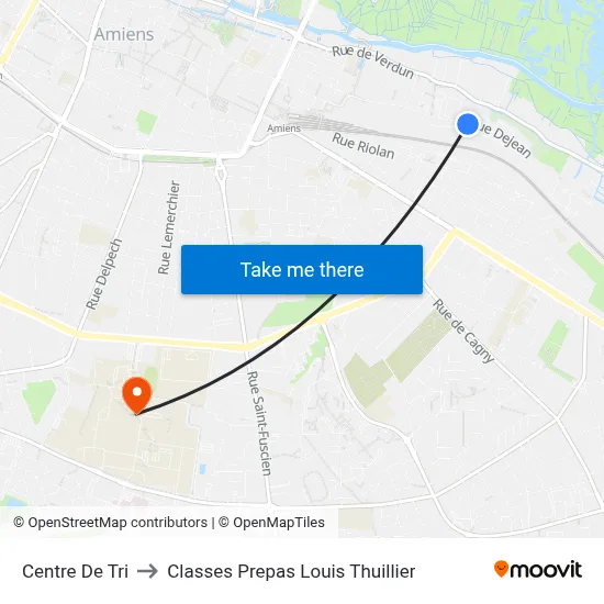 Centre De Tri to Classes Prepas Louis Thuillier map