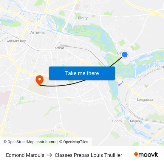 Edmond Marquis to Classes Prepas Louis Thuillier map