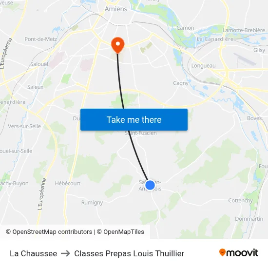 La Chaussee to Classes Prepas Louis Thuillier map