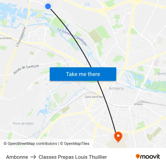 Ambonne to Classes Prepas Louis Thuillier map