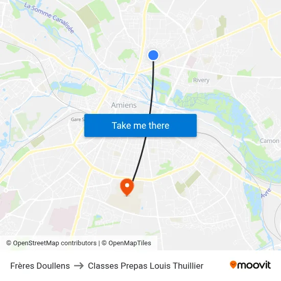 Frères Doullens to Classes Prepas Louis Thuillier map