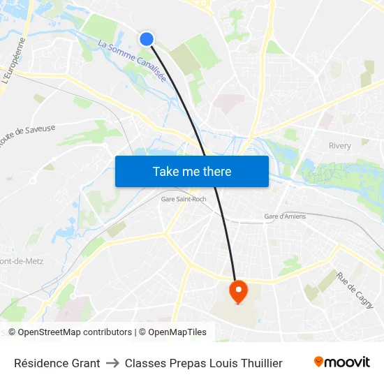 Résidence Grant to Classes Prepas Louis Thuillier map