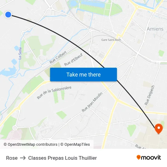 Rose to Classes Prepas Louis Thuillier map