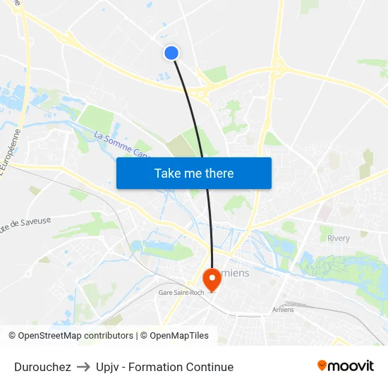 Durouchez to Upjv - Formation Continue map