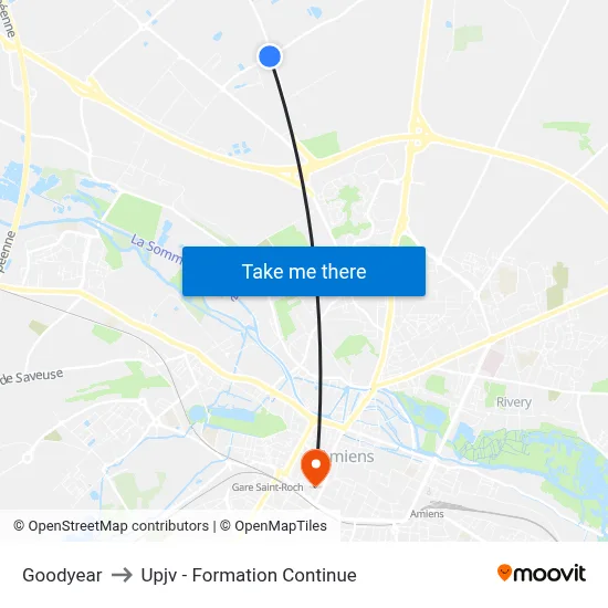 Goodyear to Upjv - Formation Continue map