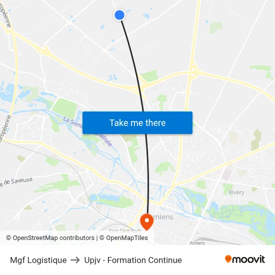 Mgf Logistique to Upjv - Formation Continue map