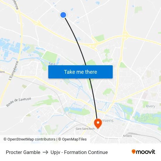 Procter Gamble to Upjv - Formation Continue map