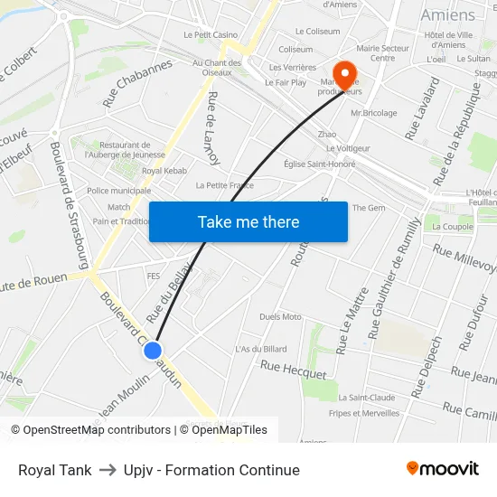 Royal Tank to Upjv - Formation Continue map