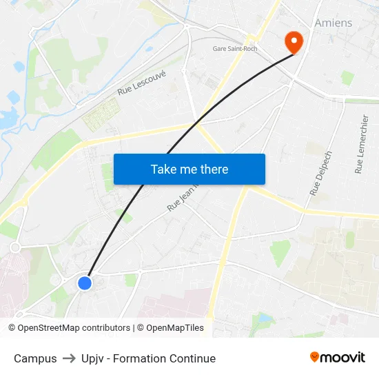 Campus to Upjv - Formation Continue map