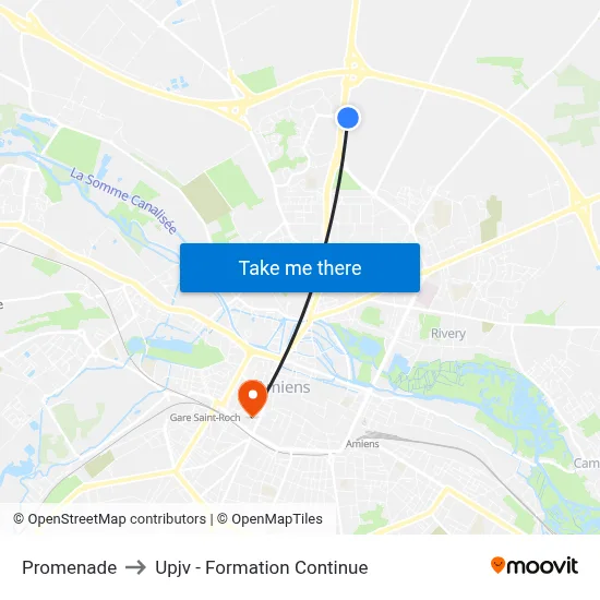 Promenade to Upjv - Formation Continue map