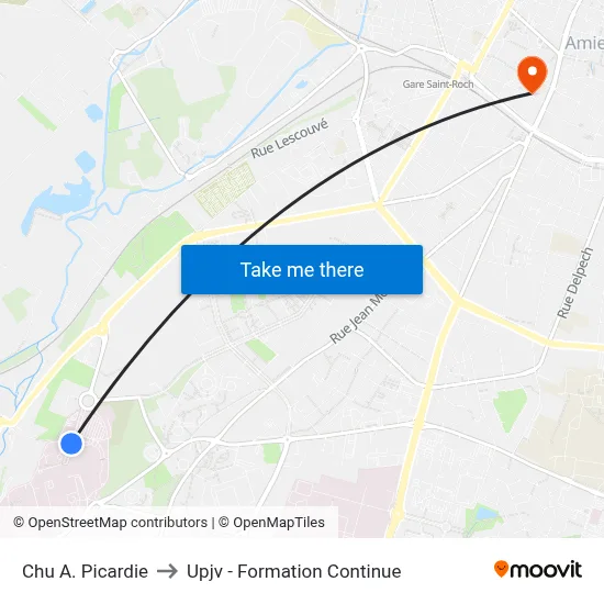 Chu A. Picardie to Upjv - Formation Continue map