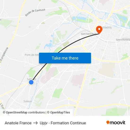 Anatole France to Upjv - Formation Continue map