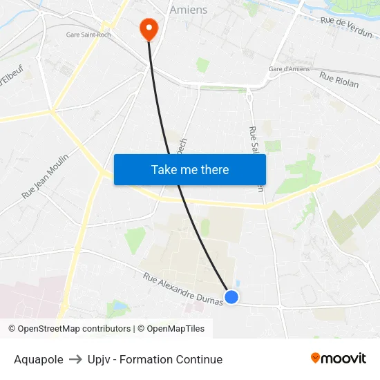 Aquapole to Upjv - Formation Continue map
