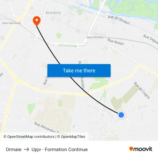 Ormaie to Upjv - Formation Continue map