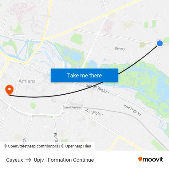 Cayeux to Upjv - Formation Continue map