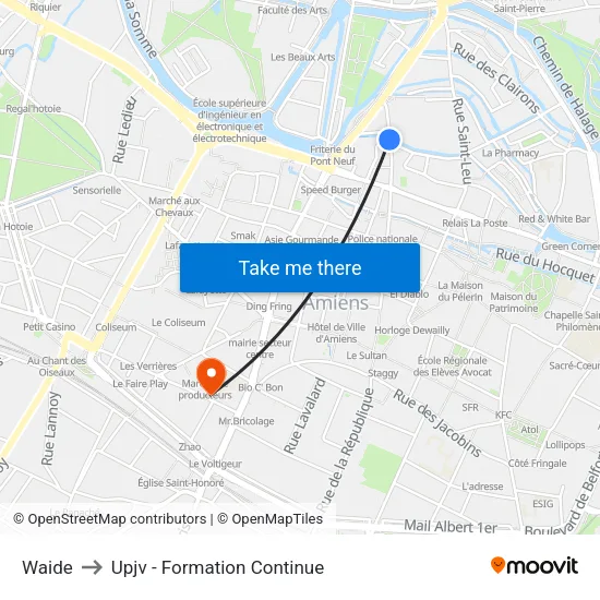 Waide to Upjv - Formation Continue map