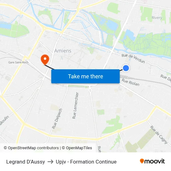 Legrand D'Aussy to Upjv - Formation Continue map