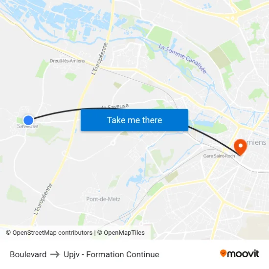Boulevard to Upjv - Formation Continue map