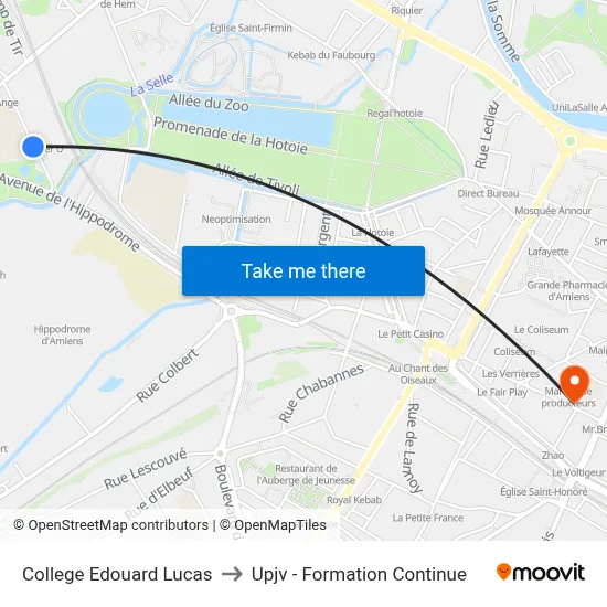 College Edouard Lucas to Upjv - Formation Continue map
