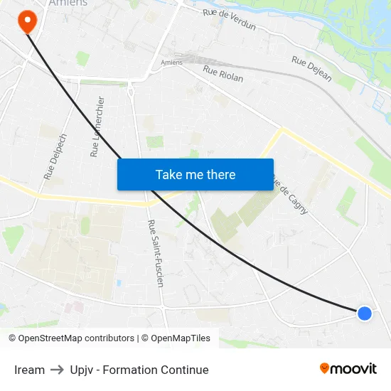 Iream to Upjv - Formation Continue map