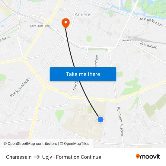 Charassain to Upjv - Formation Continue map