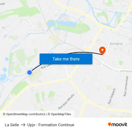 La Selle to Upjv - Formation Continue map