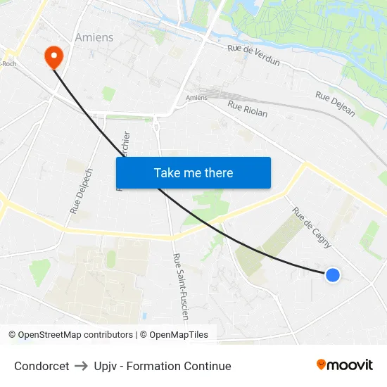 Condorcet to Upjv - Formation Continue map