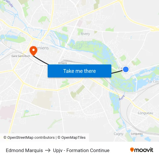 Edmond Marquis to Upjv - Formation Continue map