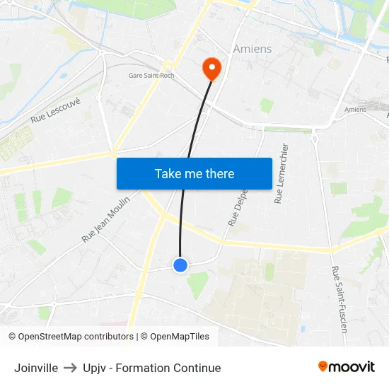 Joinville to Upjv - Formation Continue map