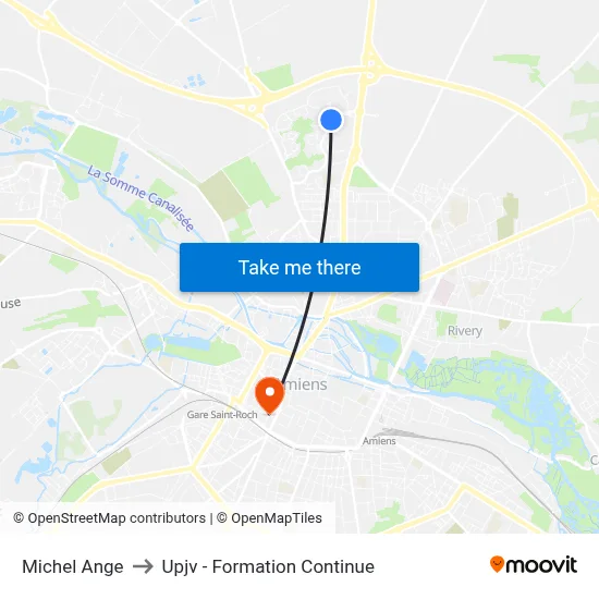 Michel Ange to Upjv - Formation Continue map