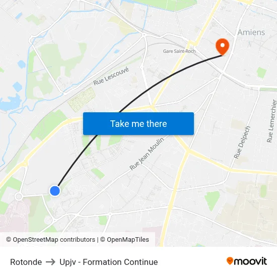 Rotonde to Upjv - Formation Continue map