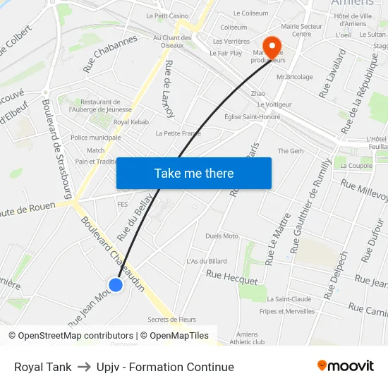 Royal Tank to Upjv - Formation Continue map