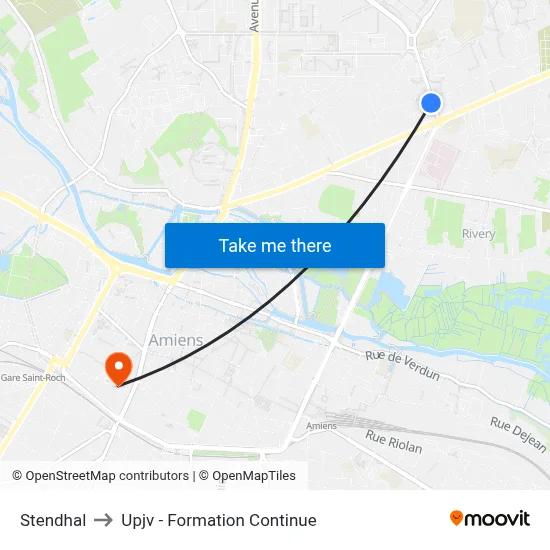 Stendhal to Upjv - Formation Continue map