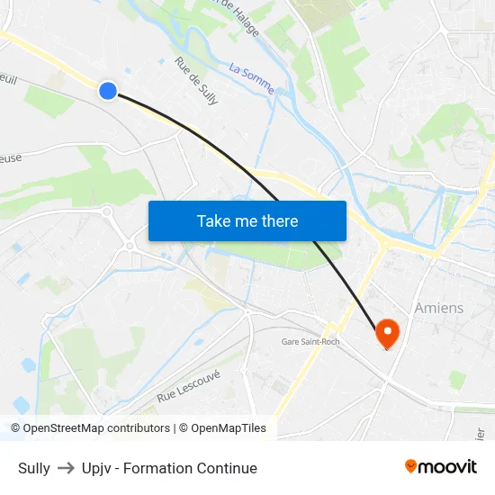 Sully to Upjv - Formation Continue map