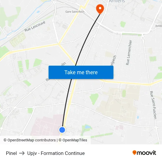 Pinel to Upjv - Formation Continue map