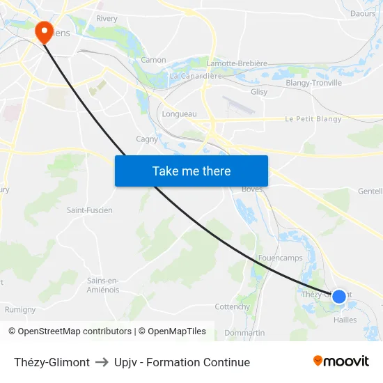Thézy-Glimont to Upjv - Formation Continue map