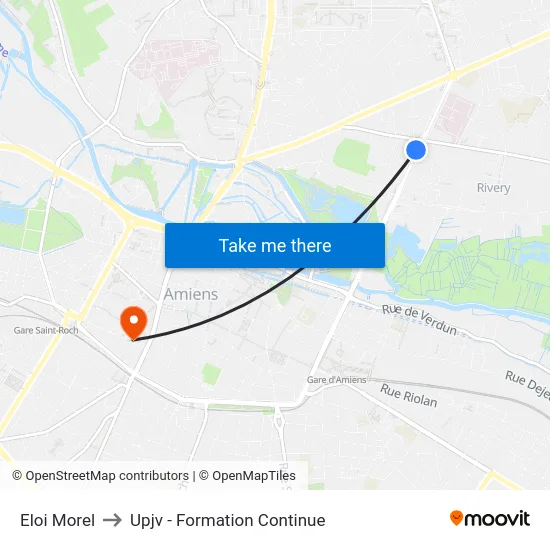 Eloi Morel to Upjv - Formation Continue map