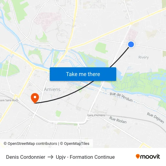Denis Cordonnier to Upjv - Formation Continue map