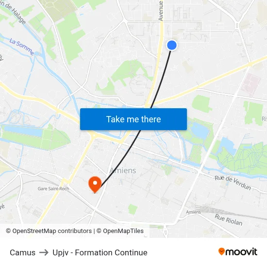 Camus to Upjv - Formation Continue map